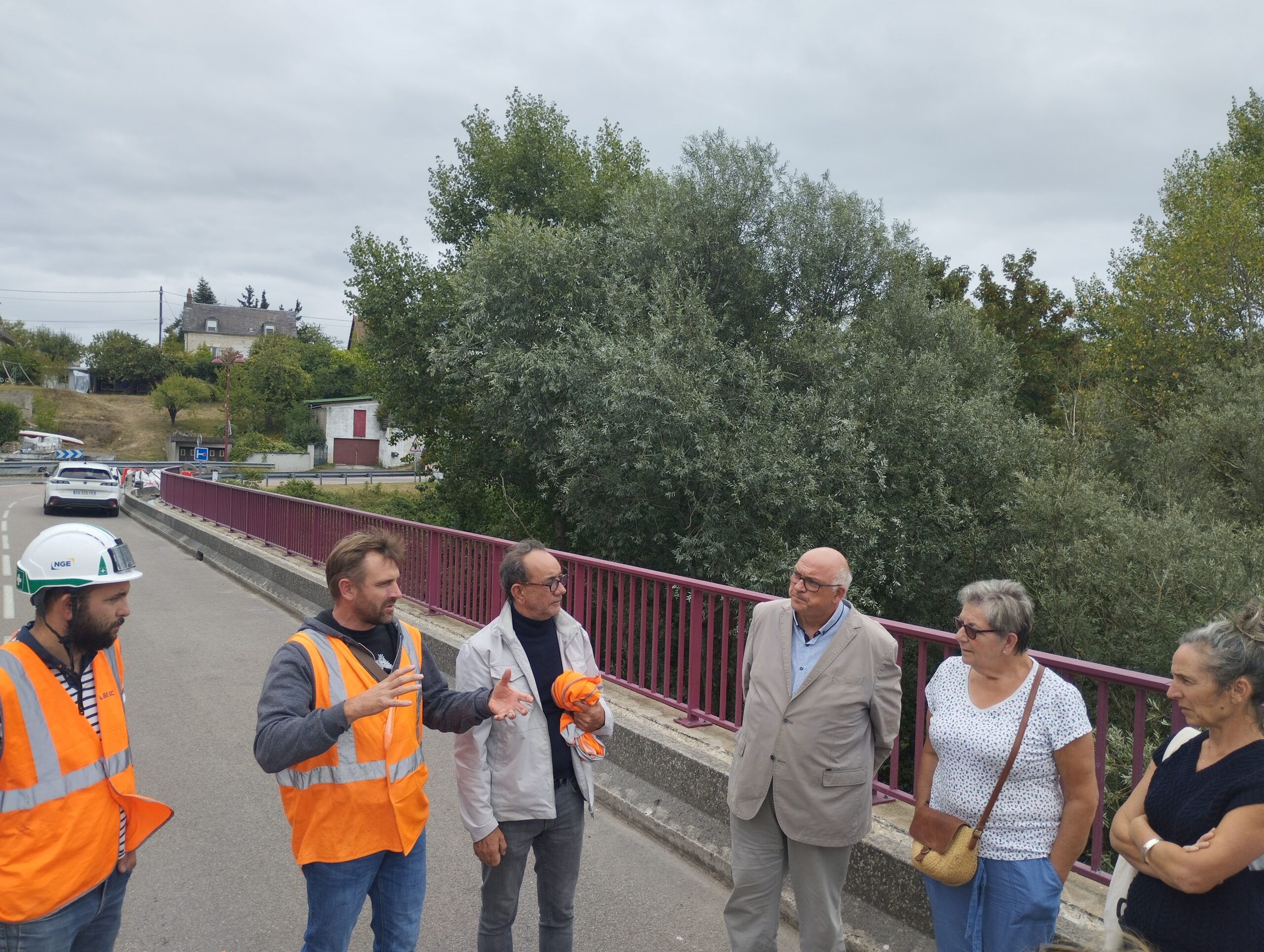 Actu Visite 31 08 chantier pont Imphy 1 Chantier Pont d'imphy